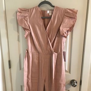 Rachel Parcell ruffle sleeve jumpsuit NWT